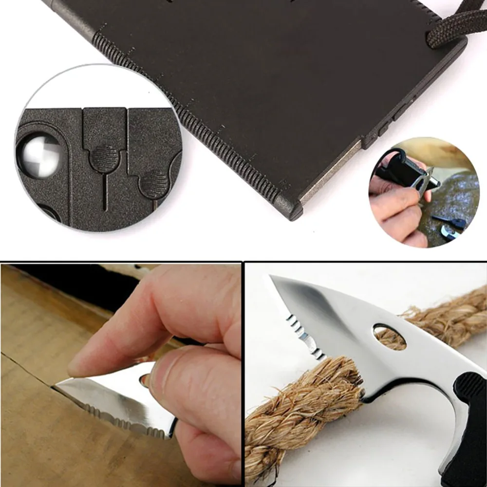 Logic Credit Card Companion with Lens/Compass Survival 10-In-One Tool EDC Pocket Knife Military Molle Multitools Logic Credit Card Companion with Lens/Compass Survival 10-In-One Tool EDC Pocket Knife Military Molle Multitools