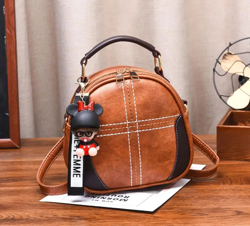 

new Women Mini Backpack For Female PU Leather Fashion Ladies Small School Backpack Girls Black Cute Travel Bag