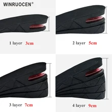 Дышащие стельки для мужчин и женщин 3, 5, 7, 9 см с воздушной подушкой, невидимые стельки для обуви, увеличивающие рост