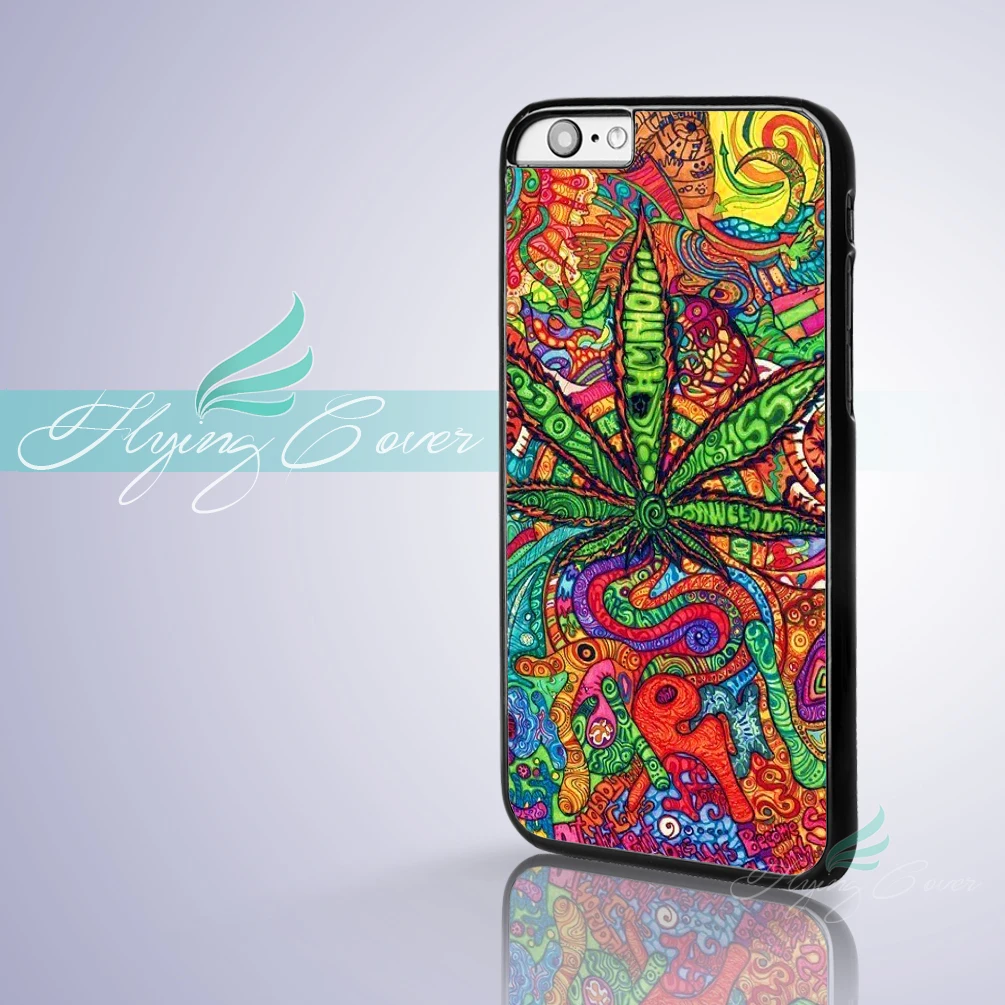Coque Abstractionism Weed Art Phone Cases for iPhone X 8 8Plus 7 6S 6 7