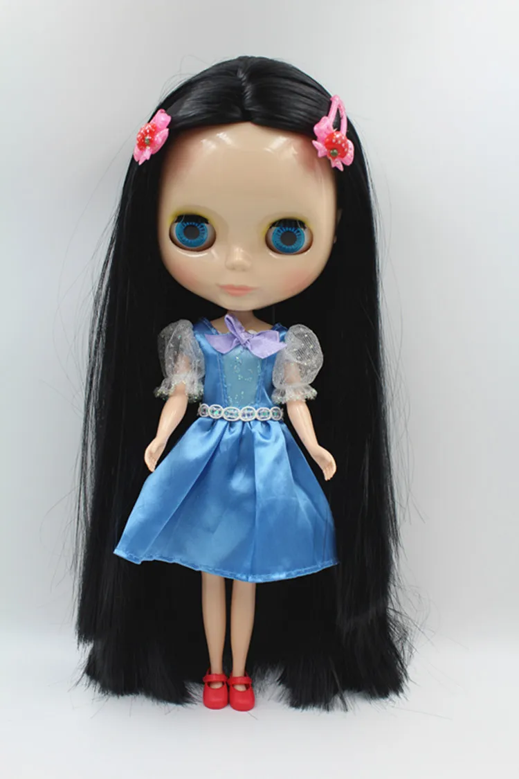 Blygirl Blyth кукла черная с прямыми волосами NO. BL0095 обычное тело 7 суставов 1/6 тело|blythe