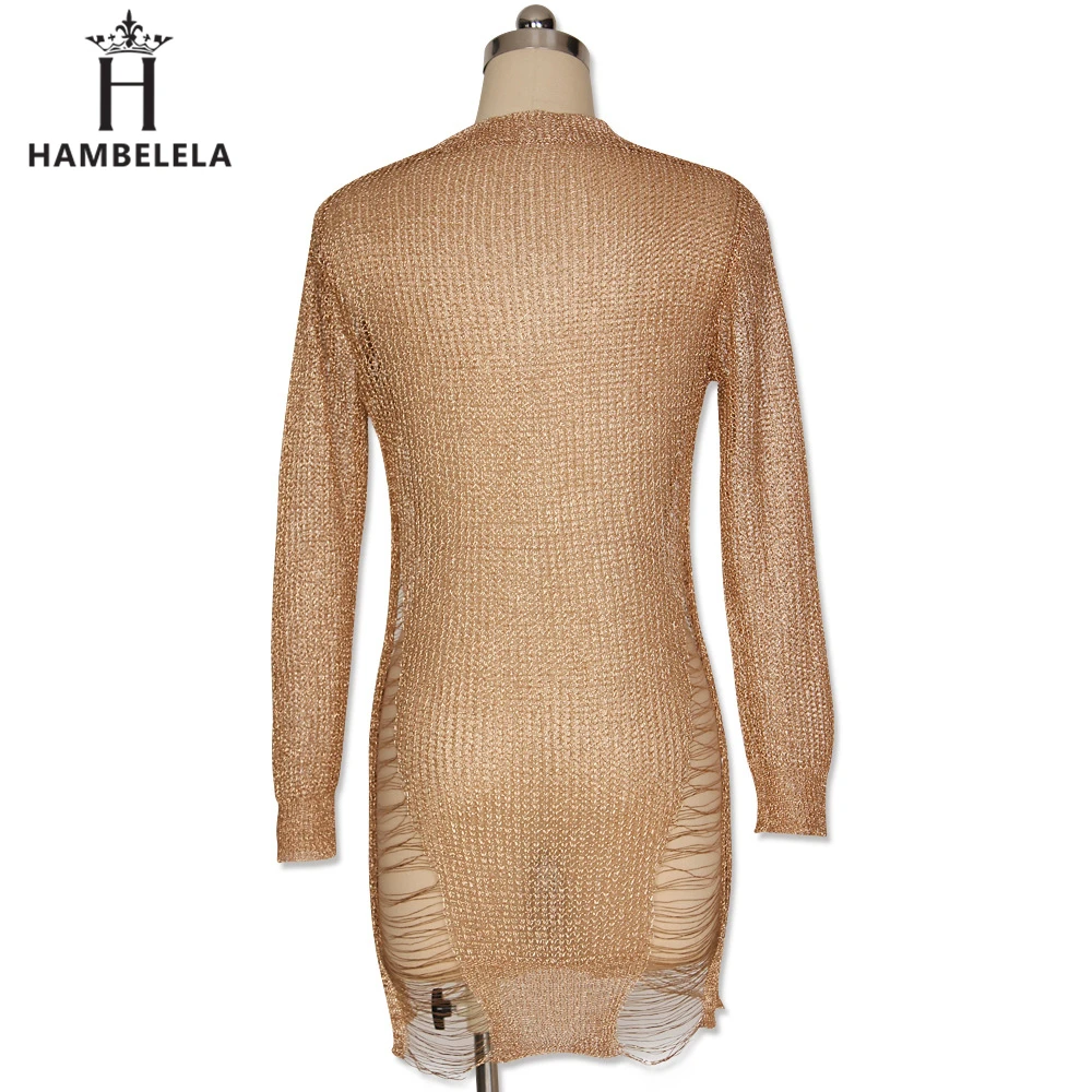 Hambelela Women Sexy Crochet Mini Dress Knitted Bodice with Shred Detail Long Sleeve O-Neck 2017 Latex Sexy Ladies Sweater Dress (12)