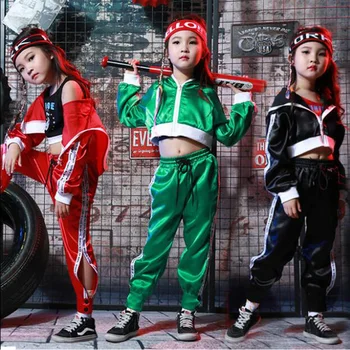 

Kids Carnival Hip Hop Clothing Children Jogger Pants Girls Jazz Dancing Costumes wear Outfits Ballroom Dancing Clothes Outfits