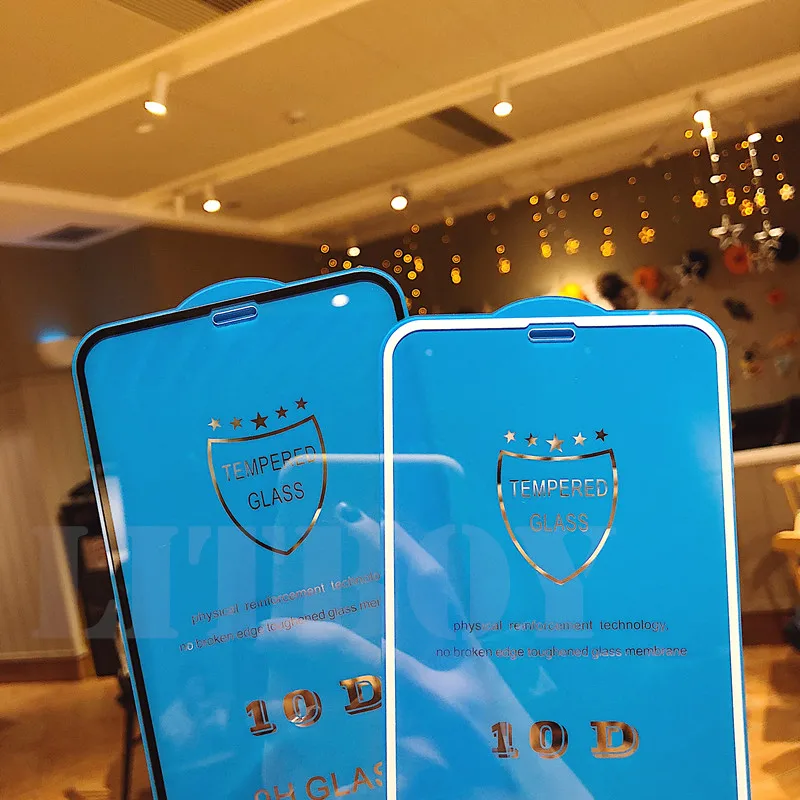 10D Gehärtetem Glas Für iPhone Xs Max 7 8 6 Plus Screen Protector Volle Abdeckung Schutz Glas Für i