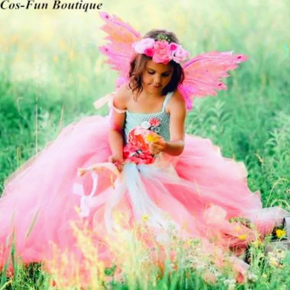 

Princess Tutu Summer Wishes Girl Birthday Party Dress Halloween Cosplay Baby Toddler Girl Autumn Winter Dress With Wreath 2018