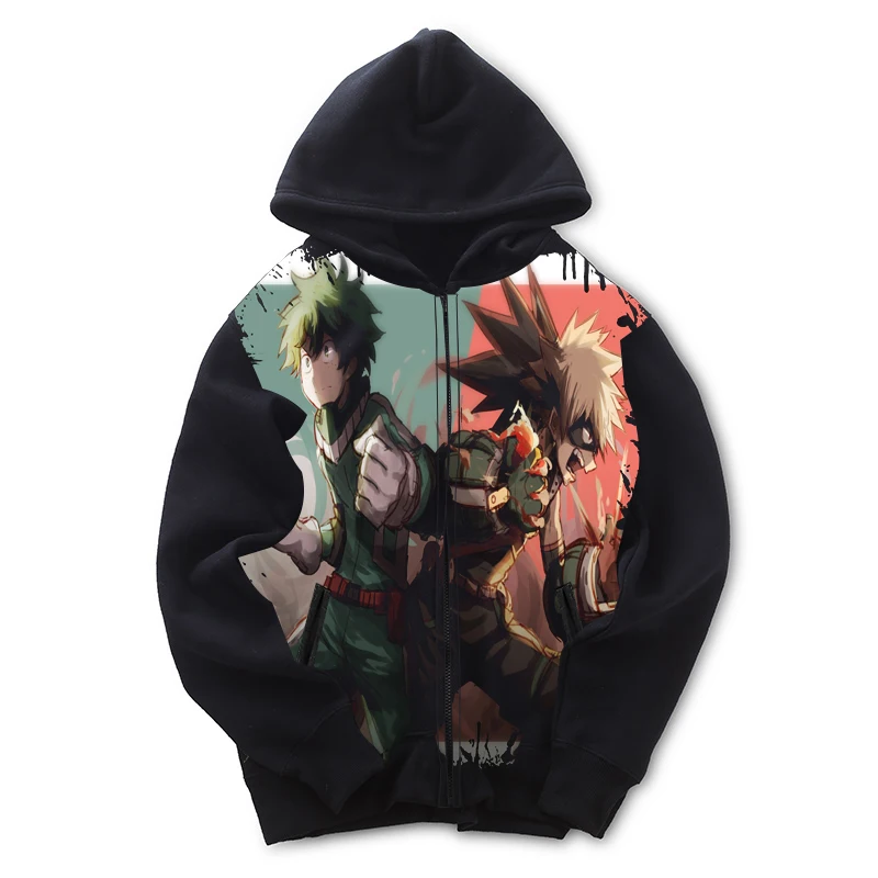 My Hero Academia Bakugo Katsuki Anime Printed Zipper Hoodie 2