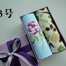 Распродажа высокое качество дамы натуральный хлопок узор платки 2 упак. в коробке выбран Для женщин цветочные платки