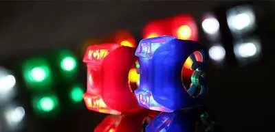 Discount Bicycle Silicone Lamp Sixth Generation Lamp Warning Double LED Double Eyes Lamp Bicycle Accessories Equipment  Bike Headlight 3