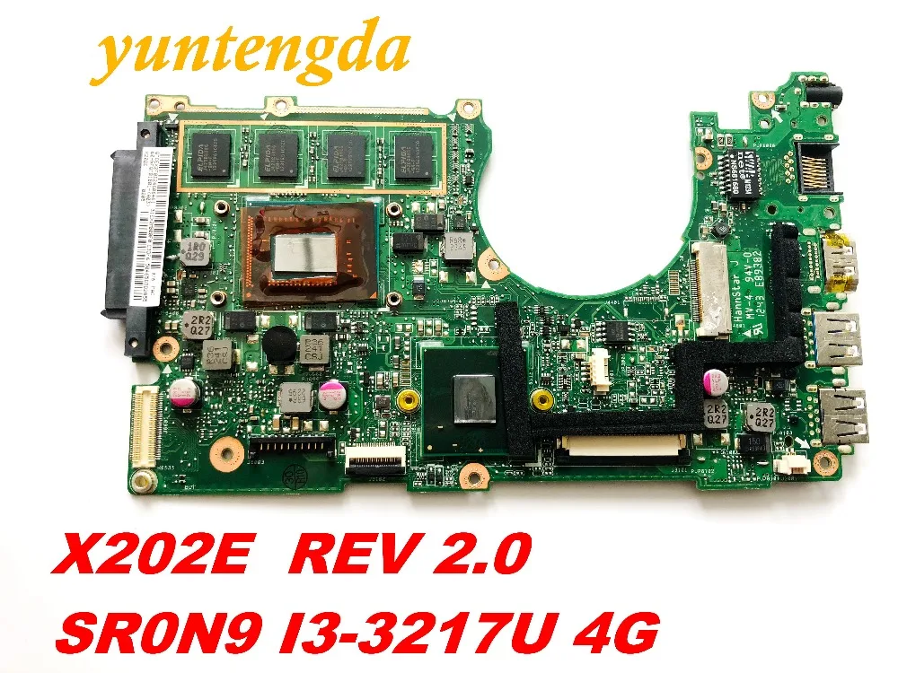 Оригинальная материнская плата для ноутбука ASUS X202E модель REV 2 0 SR0N9 I3 3217U