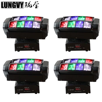 

Free Shipping 4pcs/lot 8x3w RGB Spider Light Moving Head DMX512 LED Beam Light For Club Dj Stage Disco