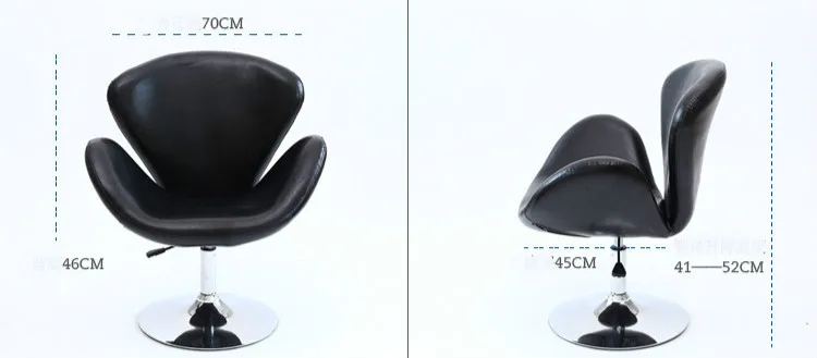 Высокое качество PU Материал короткие поворотный подъема эргономичный стул барный стул office/зал ожидания/Приём/компьютерные кресла Cadeira