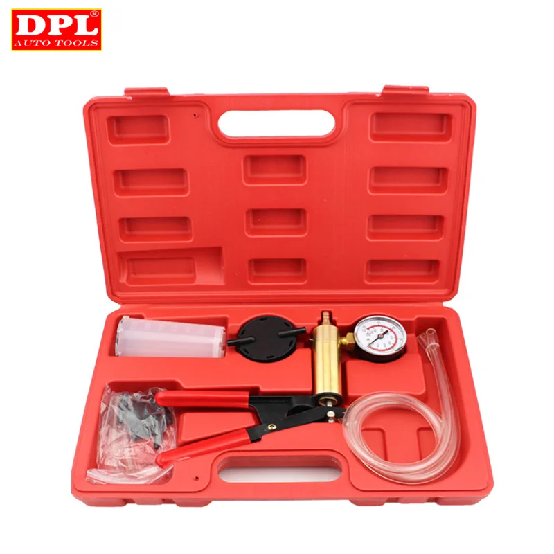 

Brake Bleeder Kit &Hand Held Mini Vacuum Pump Kits Tester 2 in 1-Copper Pump Body