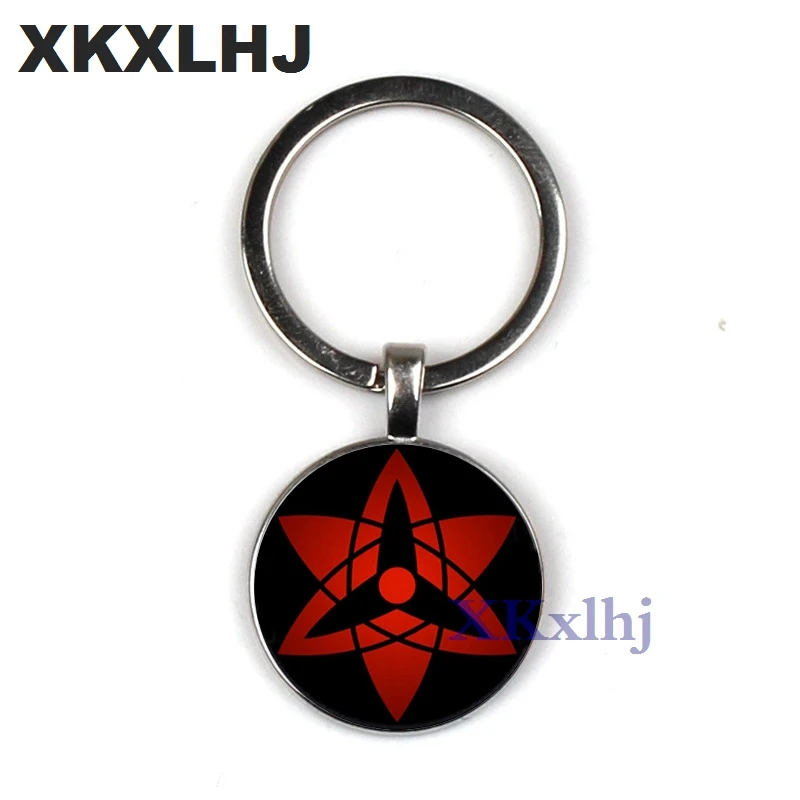 XKXLHJ Fashion Glass Photo Keyring Naruto Shippuden Keychain Silver Naruto Symbol Key Chains Key Rings Handmade Jewelry - Цвет: 11