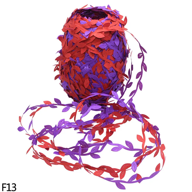 20 м многоцветный шелк искусственный зеленый лист лоза ручной работы DIY ВЕНОК подарок скрапбукинг украшения для свадебной вечеринки - Цвет: F13