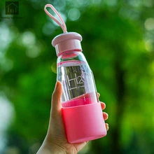 Симпатичные прочные двойные стеновые стеклянные креативные цветные прозрачные стекла es Крышка для чашек Trinkglas стеклянная посуда Бутылка стеклянные принадлежности QKE109