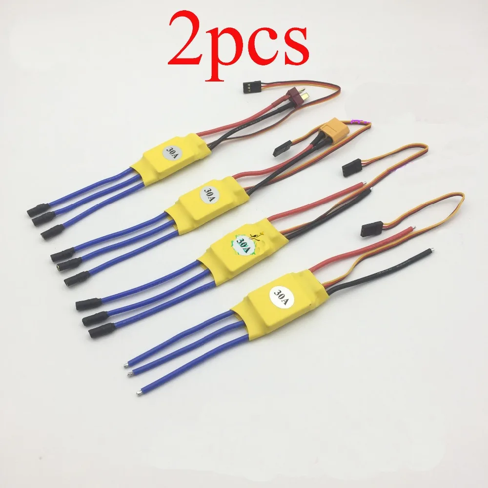 

2PCS XXD Brushless ESC HW 30A 40A SU27 2212 Motor Electric Speed Controller Regulator Welded 3.5mm Banana T Plug for RC Aircraft