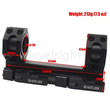 QD крепления базы с автоматическим замком охотничий прицел крепление 25,4 мм 30 мм Вивер Пикатинни прицел кольца Расширенный консольный