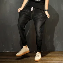 M-7XL мужские джинсы большого размера, свободные японские штаны-шаровары большого размера, осень, тренд, мужские джинсы стрейч