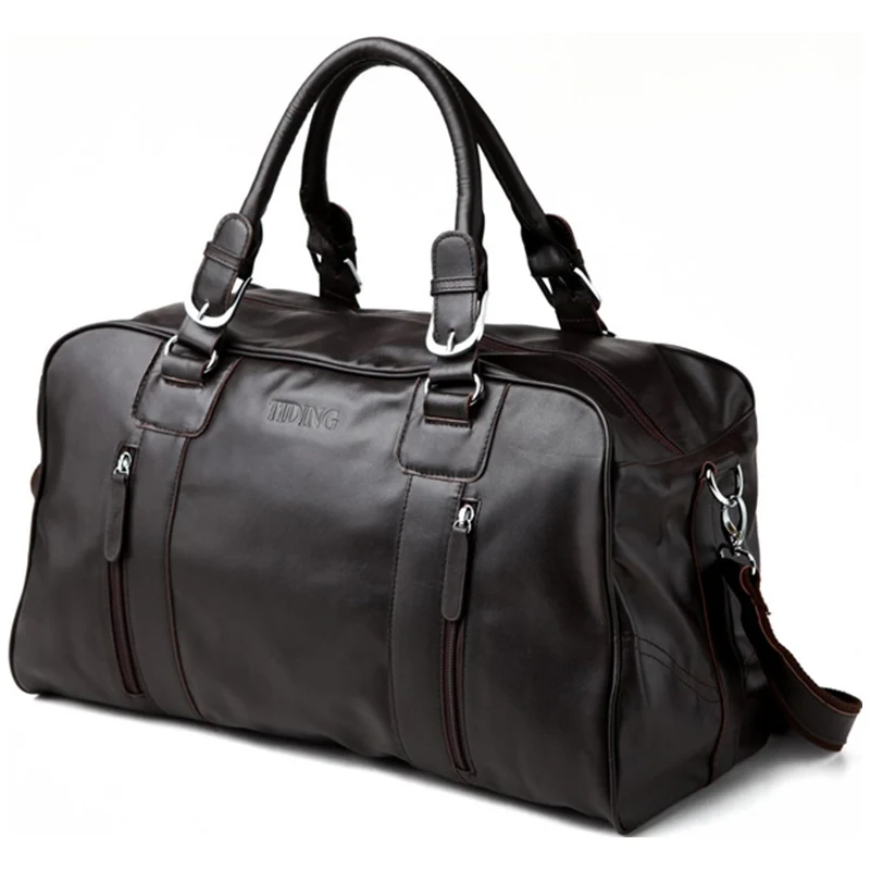 

2017 Handmade genuine leather real leather duffle bag men travel bag brand portable bag casual style weekend bag 1024