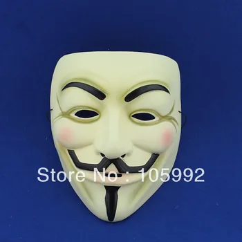 

50PCS Vendetta yellow mask Halloween Horror mask Environmental protection mask by EMS