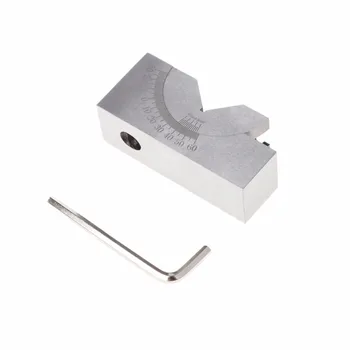 

73.6*23.7*34.3mm toolmaker precision micro adjustable angle v block milling 0-60 degree