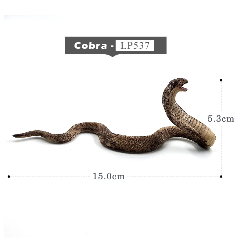 Новая змея кобра питон зеленый Анаконда моделирование пластиковые животные модель Фигурка цельная фигурка горячие игрушки подарок для детей - Цвет: Cobra
