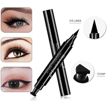 Водонепроницаемый 2-в-1 зубная щетка с двумя головками и уплотнения, черный цвет, подводка для глаз, Треугольники уплотнение подводка для глаз сделать комплект с подводка для глаз и подводка для глаз штамп