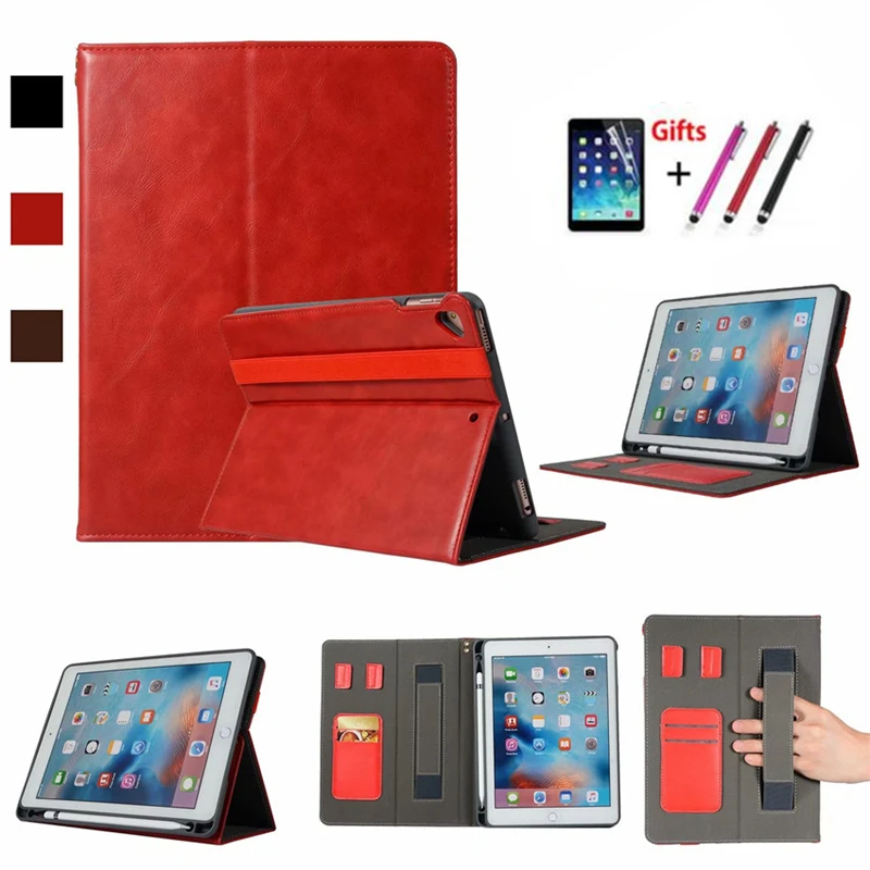 

For New iPad 9.7 2018 2017 Cases With Pencil Holder Soft Silicon back Cover For iPad Air 1 2/iPad Pro 9.7 Fundas Tablet Stand
