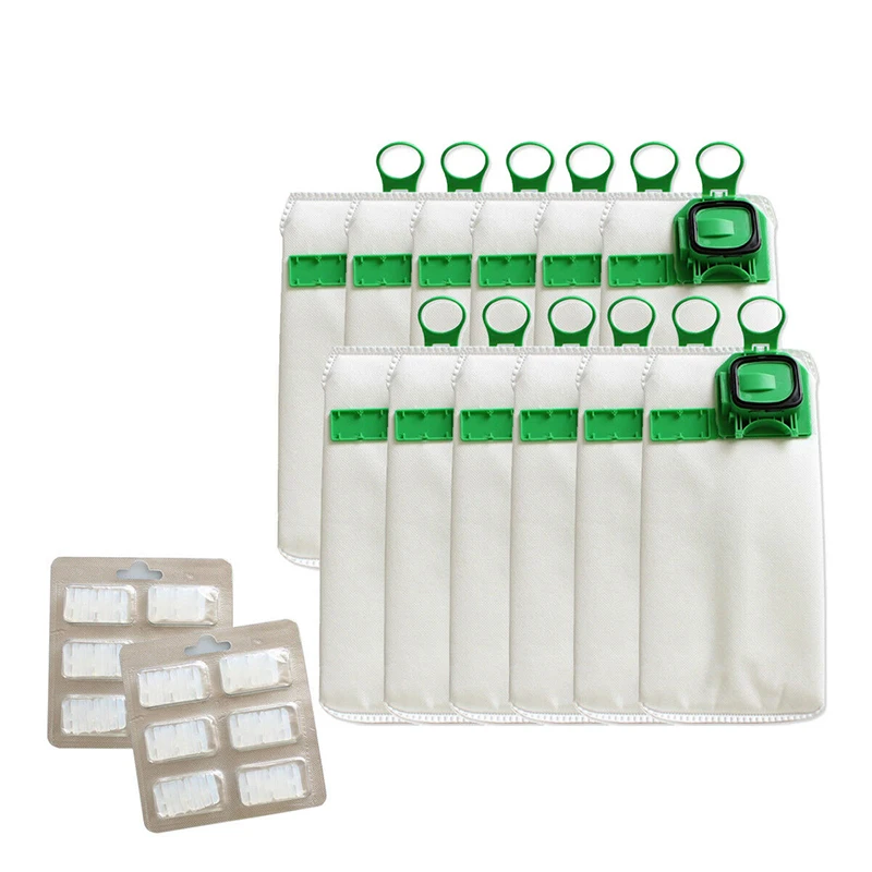 

12Pcs Vacuum Cleaner Bags Dust Bag For Vorwerk Vk140 Vk150 +Fragrance