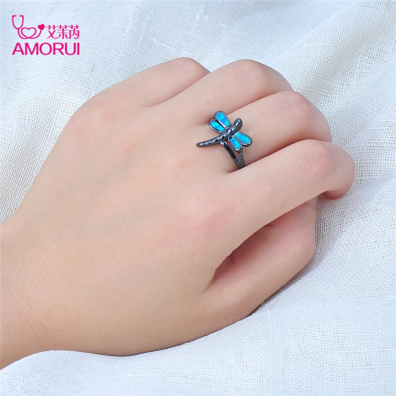 Unique-Design-Animal-Rings-Aneis-for-Women-Men-Fashion-Blue-Fire-Opal-Ring-Vintage-Black-Gold (1)