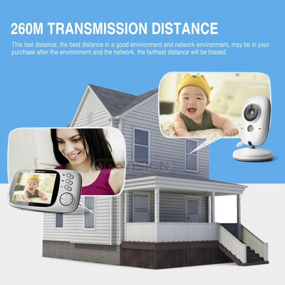 3.2 Inch LCD Video Baby Monitor 2.4G Wireless 2 Way Audio Bebe Cam Night Vision Surveillance Securi