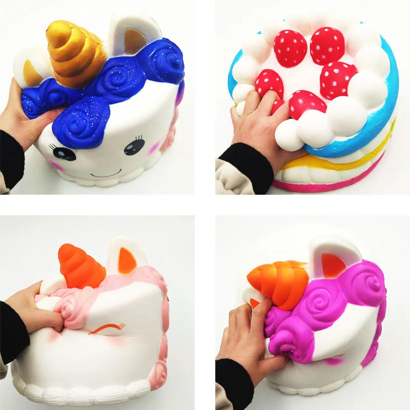 

squishy PU toy squishy squeez 25cm jumbo Strawberry rose cake rare squishy soft slow rising gift 2pcs wholesale FREE SHIPPING