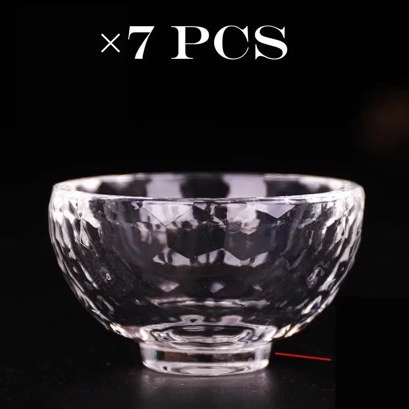 Tibet Tibetan Buddhist Buddha Offering Water Bowl Cup Vessel Alter Glass x7PCS | Дом и сад