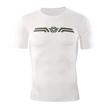 Perimedes мужские летние фитнес быстросохнущие дышащие спортивные лосины с коротким рукавом слой Фитнес Спортивная рубашка vTops# g35