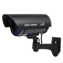 25mm Color Plastic Lens Fake Dummy CCTV Surveillance IR LED Imitation Security Safely Camera With Warning Tape Screw Black