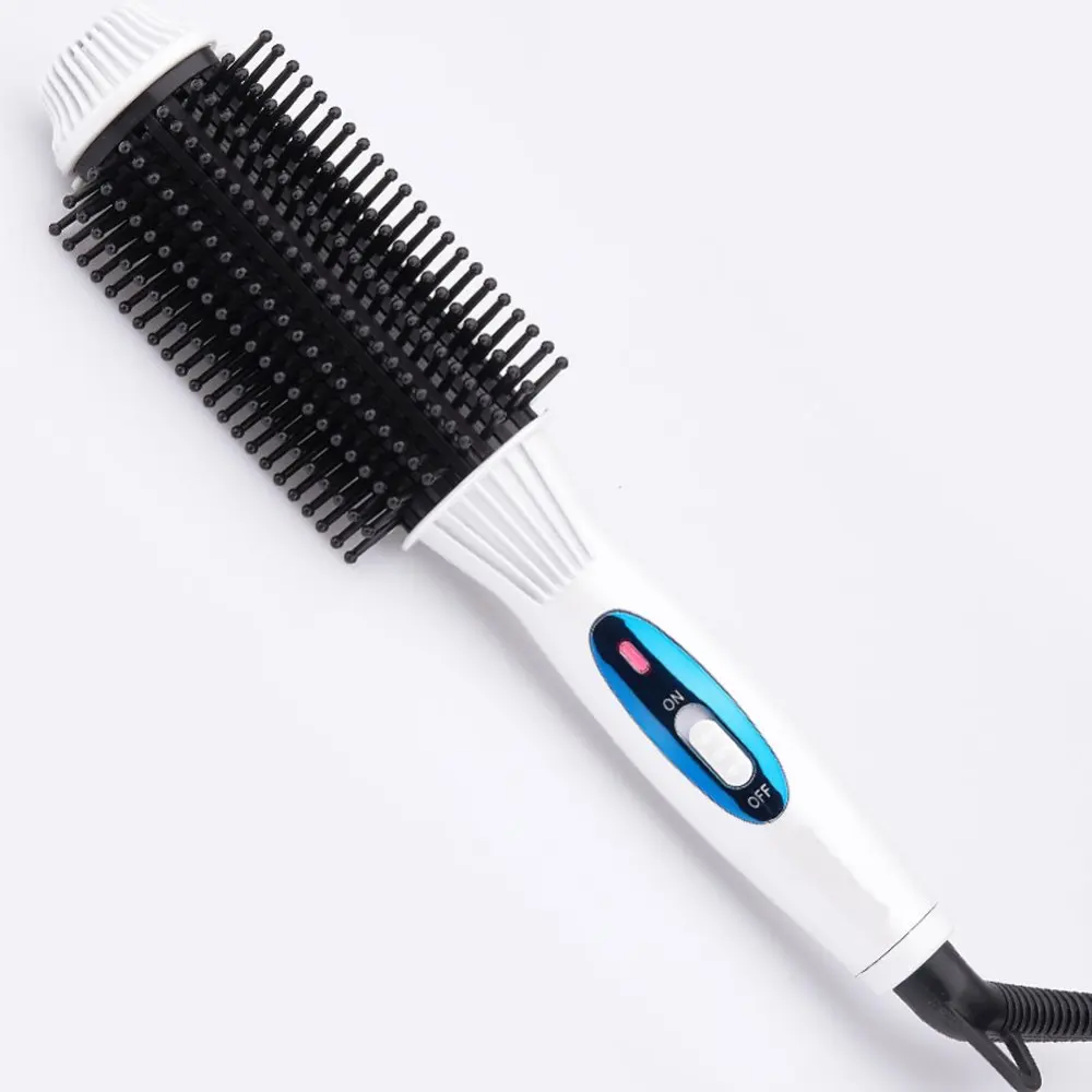 2 In 1 Comb Hair straightener Brush Curling Flat Iron Multifunctional Rotating Fast Electric Straightening brush