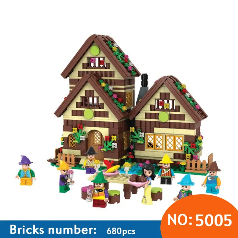 

Winner 680pcs Snow White Series Building Blocks Dwarfs Chalet Brick Children's Education DIY Toys For Kids Gifts