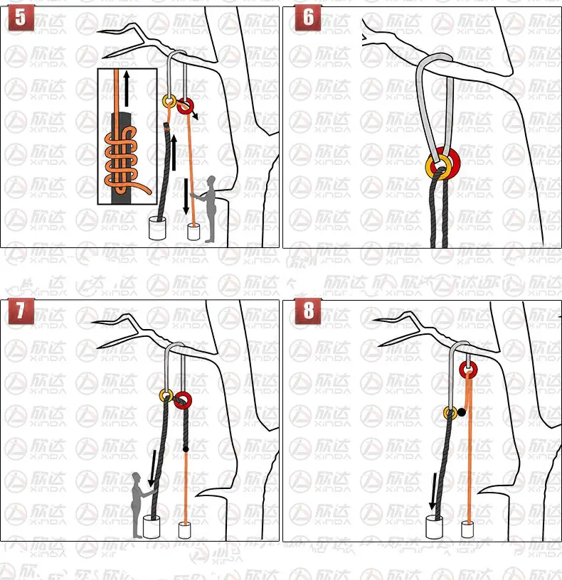 Карабин Xinda скалолазание деревья пледы линии сумки предлагает Легкое крепление веревки 250/300 г