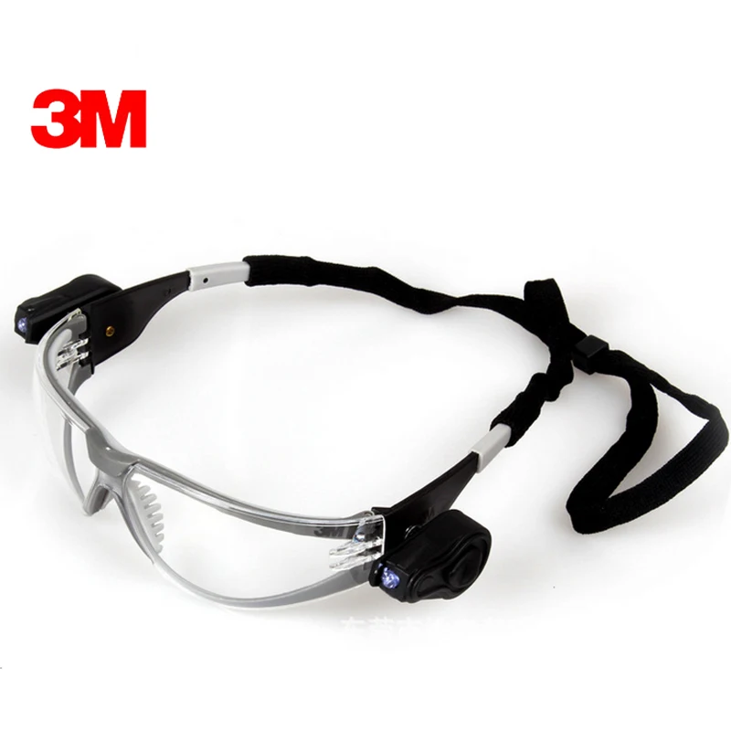 3M 11356 Protective LED Safety goggles Dual Bright LED Lights