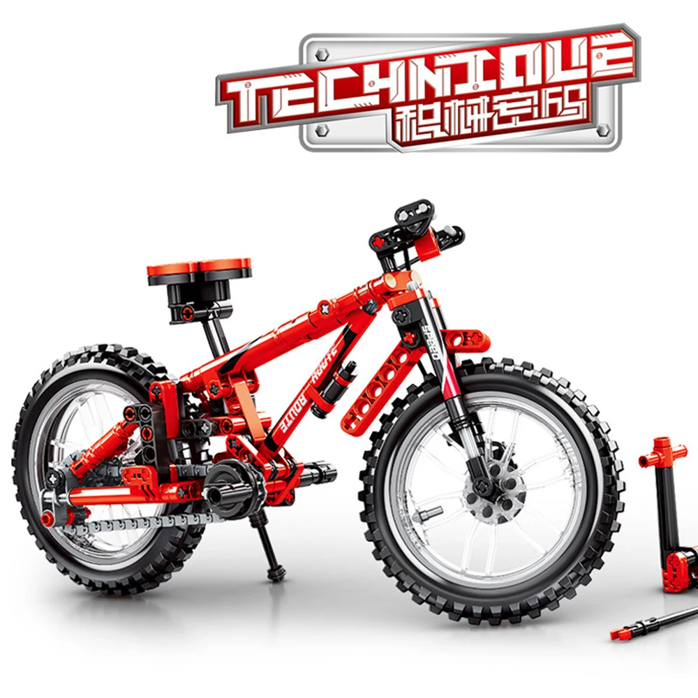 Technic Vehicle Bike Building Blocks Model Creator City Car Bricks Educational Toys For Children Comptible LegoINGlys Bicycle  (2)