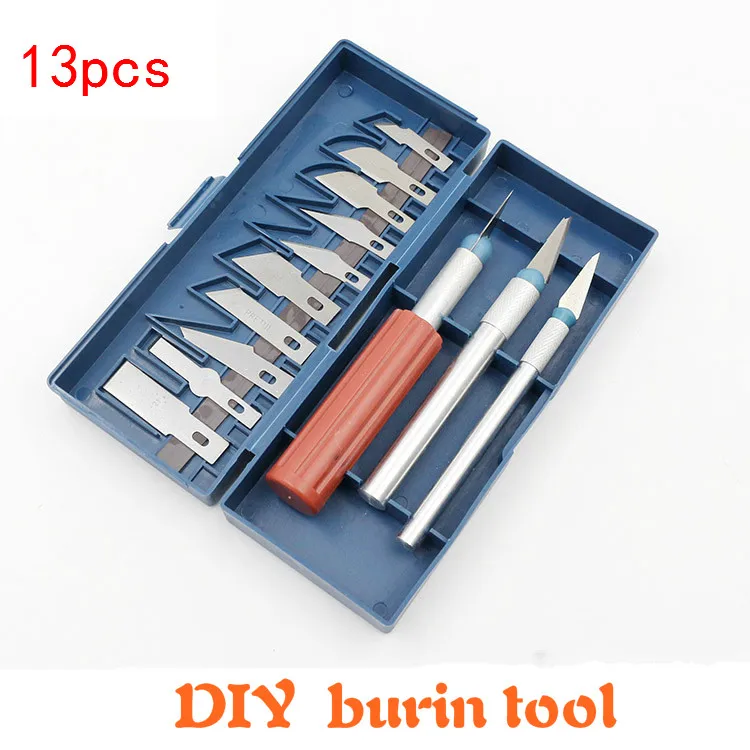 

Carving knife, 13 sets of models, diy paper cutting tools, mobile film, new art engraving blade, knife head