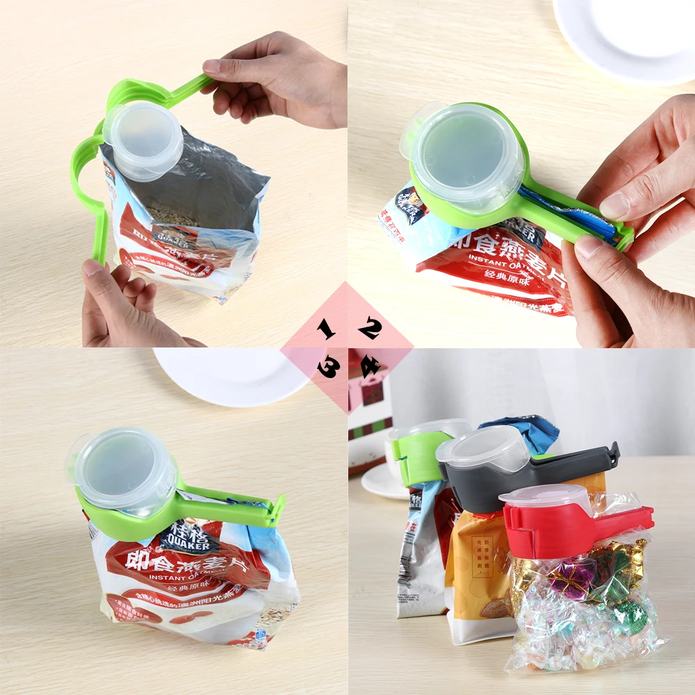 Seal Pour Food Storage Bag Clip Snack Sealing Clip Fresh Keeping Sealer Clamp Plastic Helper Food Saver Travel Kitchen Gadgets