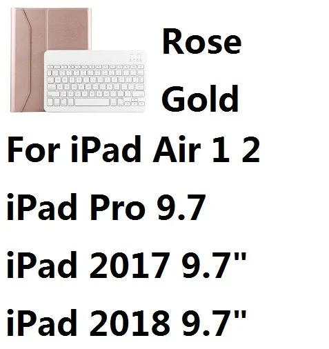 Ультра тонкий беспроводной Bluetooth клавиатура с карандашом держатель чехол для iPad Air 1 2 iPad 9,7 Pro Air 10,5 дюймов - Цвет: For iPad 9.7 RGold