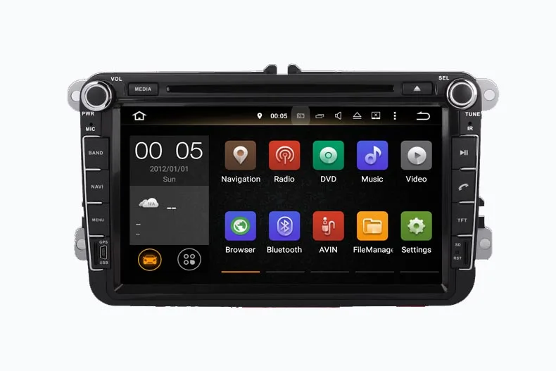Discount 4+32G 1024*600 HD Android 9.0 Car audio player for SAGITAR JATTA polo bora caddy SCIROCCO EOS with gps navigaiton mirror link 2