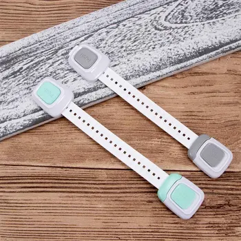 

1Pcs Multi-function Double Button Baby Anti Pinch Hand Door Refrigerator Lock Children Safety Protection Drawer Toilet Lock