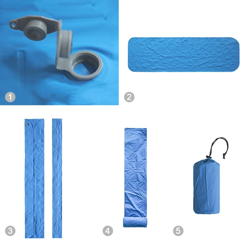 نفخ الهواء فراش النوم ، متعددة الوظائف خفيفة سميكة للماء صامد للرطوبة المحمولة أدوات تخييم للسفر حصيرة سادة