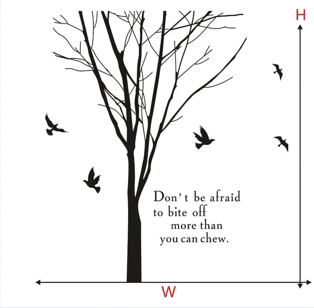 tree branch birds wall