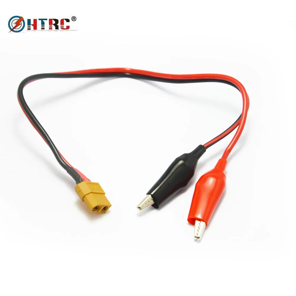 HTRC Charger cable XT60 femal conector plug to universal crocodile clip