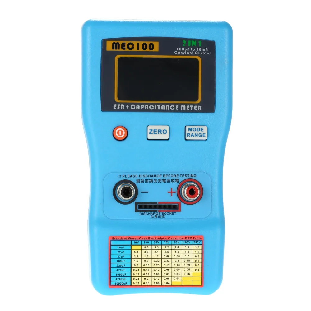 2 в 1 Цифровой Автоматический диапазон конденсатора ESR метр качество емкость тест er Измерение внутреннего сопротивления с SMD тестовые зажимы