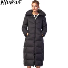 AYUNSUE зимние женские куртки и пальто Женская Высококачественная теплая Женская Куртка утепленная длинная парка над пальто 2017103